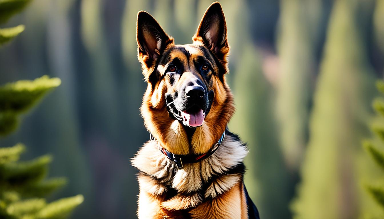 german shepherd white and brown