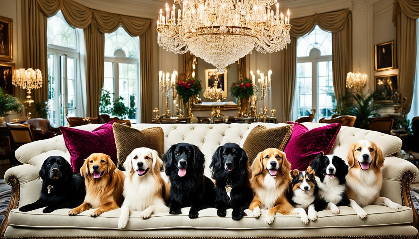 Luxury dog breeds - Often high-maintenance breeds kept as luxury pets.