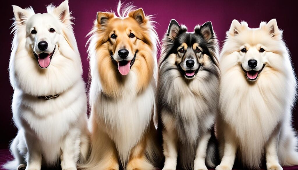 Afghan Hound, Samoyed, Chow Chow