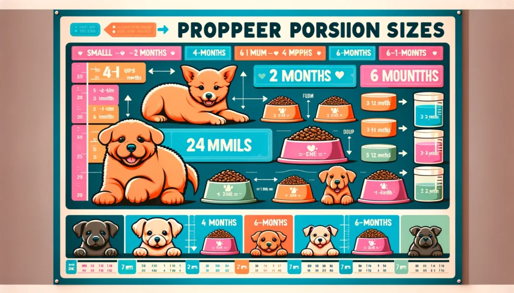 proper portion sizes for puppies of different ages and sizes