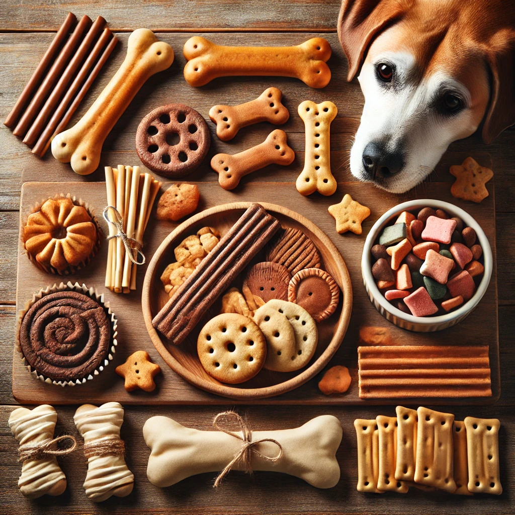 A variety of dog treats