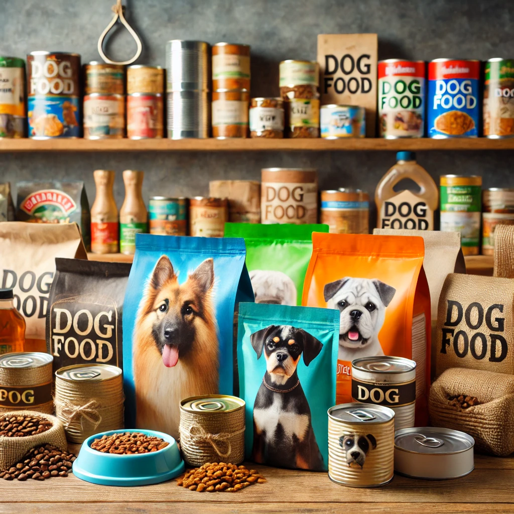 different dog food brands and types