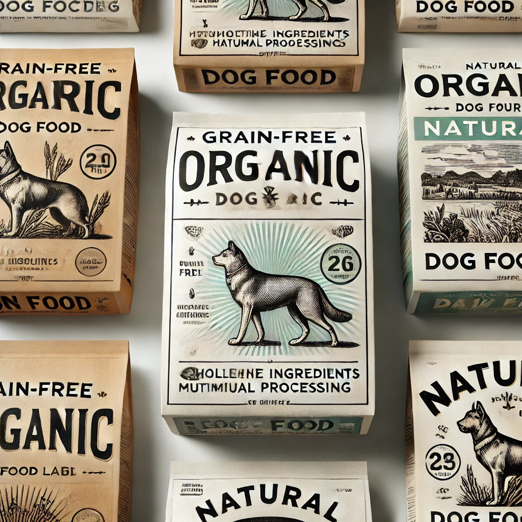 Various specialized dog food labels - grain-free, organic, natural

Various specialized dog food labels - grain-free, organic, natural



