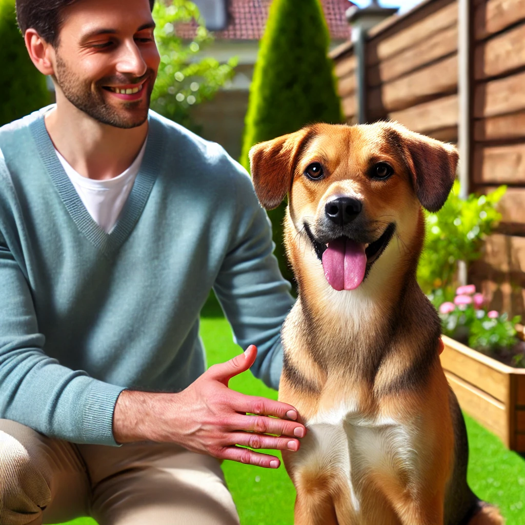 A well-behaved adult dog, symbolizing the result of good puppy training