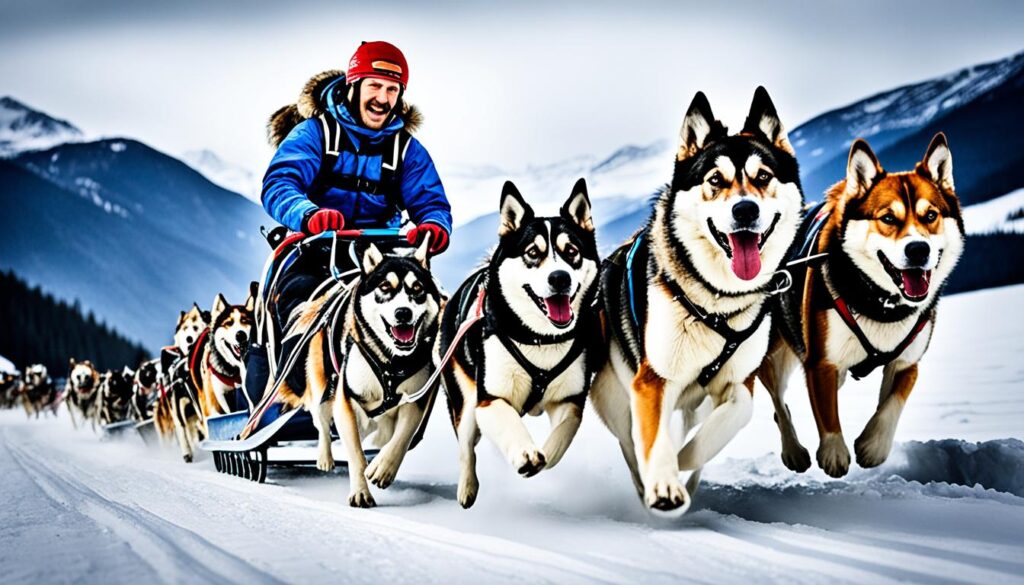 Ancient dog sled teams