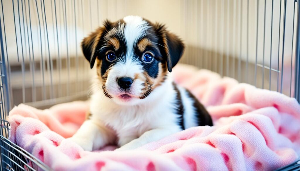 Crate training puppy