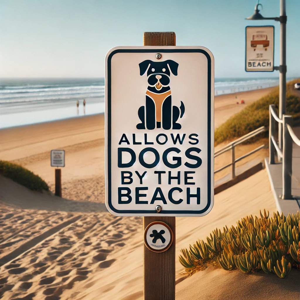 allowed dogs by the beach