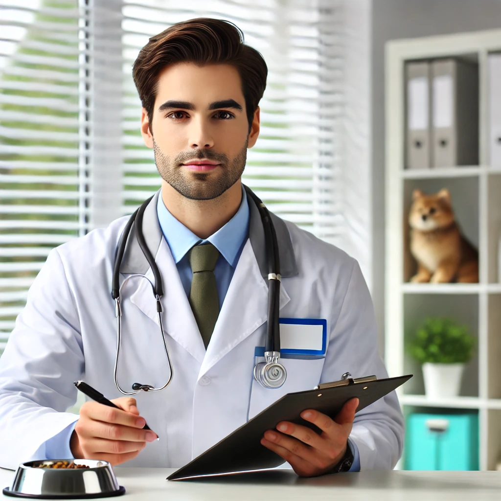 a veterinarian or pet nutritionist speaking or writing a testimonial