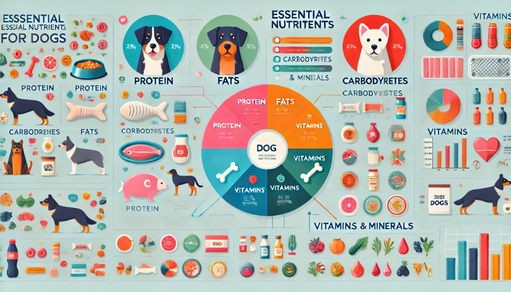 the breakdown of essential nutrients for dogs